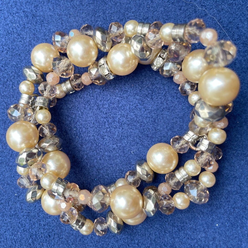 Faux pearl bracelet